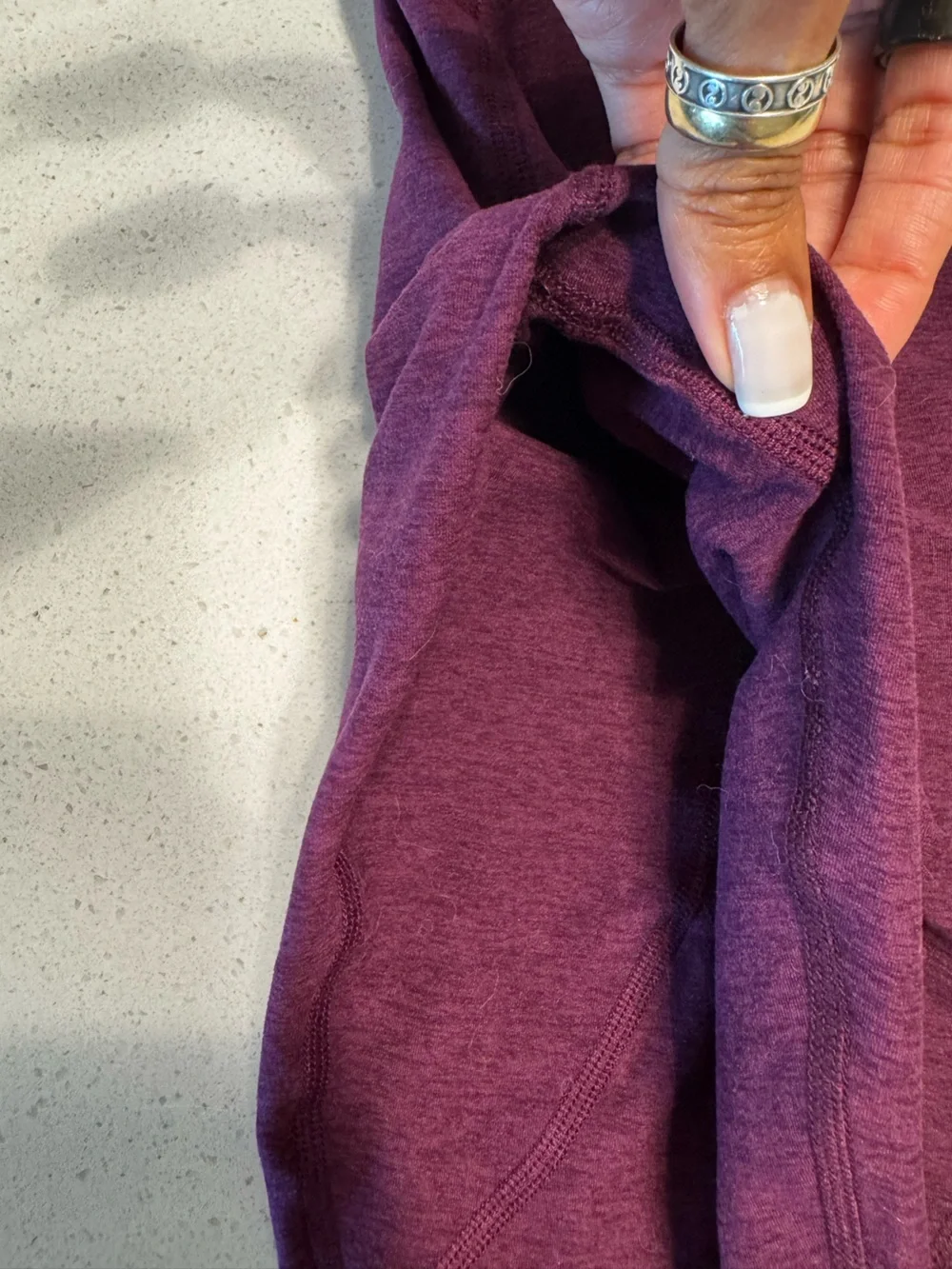 Plum Ribbed High-Waist Leggings with Matching Crop Tank